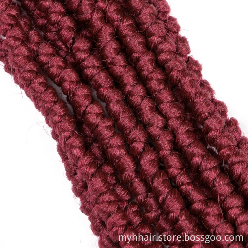 Ombre 14 Inch 12 Strands/Piece Twist Crochet Braids Hair Extensions Curly End Short Synthetic hair Spiral Twisted Braid